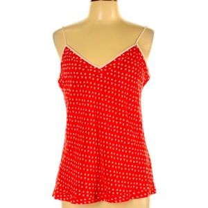 Ann Taylor 100% silk  sailboat camisole red